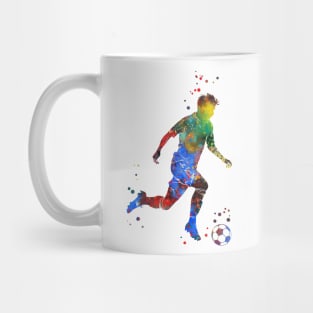 Male Soccer Player Mug